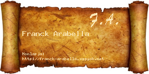 Franck Arabella névjegykártya